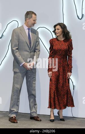 Der spanische König Feleike VI. Und Letizia Ortiz bei der Eröffnung der Internationalen Messe für zeitgenössische Kunst „ARCO“ 39. am 27. Februar 2020 in Madrid. Spanien (Foto von Oscar Gonzalez/NurPhoto) Stockfoto