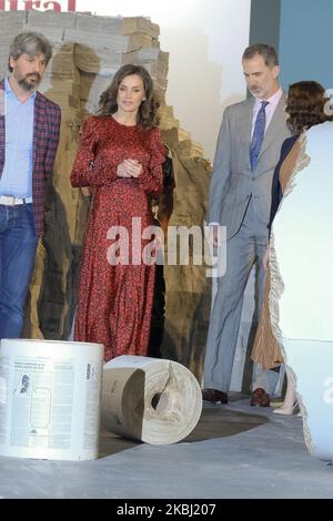 Der spanische König Feleike VI. Und Letizia Ortiz bei der Eröffnung der Internationalen Messe für zeitgenössische Kunst „ARCO“ 39. am 27. Februar 2020 in Madrid. Spanien (Foto von Oscar Gonzalez/NurPhoto) Stockfoto