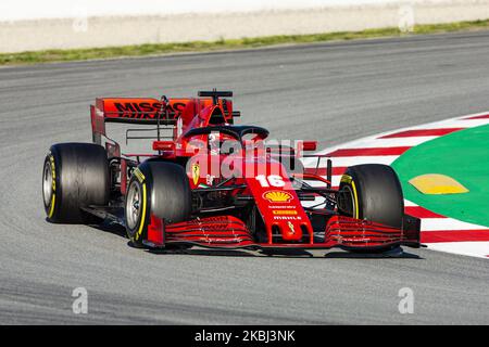 16 LECLERC Charles (mco), Scuderia Ferrari SF1000, Aktion während der Formel 1 Wintertests auf dem Circuit de Barcelona - Catalunya am 28. Februar 2020 in Barcelona, Spanien. (Foto von Xavier Bonilla/NurPhoto) Stockfoto