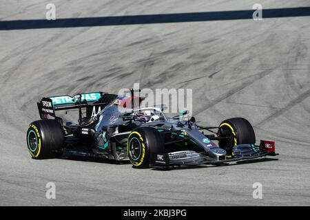 44 HAMILTON Lewis (gbr), Mercedes AMG Petronas F1 W11, Aktion während der Formel 1 Wintertests auf dem Circuit de Barcelona - Catalunya am 28. Februar 2020 in Barcelona, Spanien. (Foto von Xavier Bonilla/NurPhoto) Stockfoto