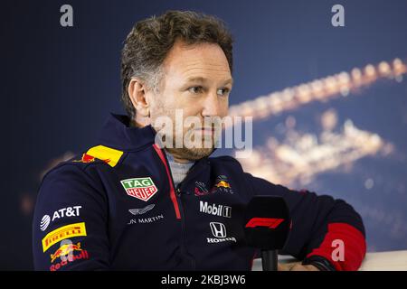 HORNER Christian (gbr), Teamchef von Aston Martin Red Bull Racing, Portrait während der Formel 1 Wintertests auf dem Circuit de Barcelona - Catalunya am 28. Februar 2020 in Barcelona, Spanien. (Foto von Xavier Bonilla/NurPhoto) Stockfoto