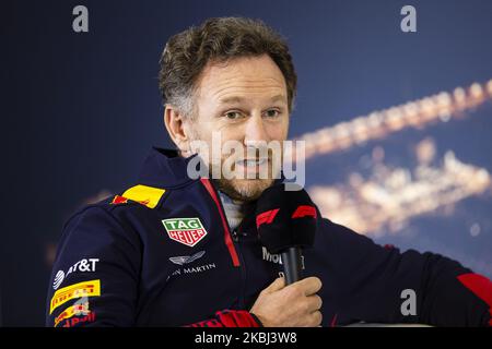 HORNER Christian (gbr), Teamchef von Aston Martin Red Bull Racing, Portrait während der Formel 1 Wintertests auf dem Circuit de Barcelona - Catalunya am 28. Februar 2020 in Barcelona, Spanien. (Foto von Xavier Bonilla/NurPhoto) Stockfoto