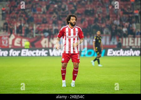 Athen, Griechenland. 03.. November 2022. MARCELO VIEIRA von Olympiacos FC während des UEFA Europa League-Gruppenspiel zwischen Olympiacos FC und FC Nantes am 3. November 2022 im Karaiskakis-Stadion in Athen, Griechenland. Kredit: Unabhängige Fotoagentur/Alamy Live Nachrichten Stockfoto