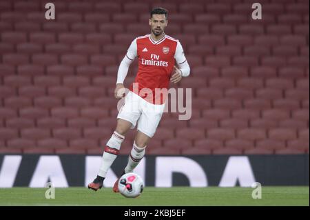 Pablo Mari von Arsenal unter-23 im Einsatz während des Premier League 2 Division One-Spiels zwischen Arsenal und Manchester City unter-23 im Emirates Stadium in London, Großbritannien - 28.. Februar 2020 (Foto von Action Foto Sport/NurPhoto) Stockfoto