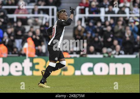 Allan Saint-Maximin (10) aus Newcastle United während des Premier League-Spiels zwischen Newcastle United und Burnley im St. James's Park, Newcastle, am Samstag, den 29.. Februar 2020. (Foto von Iam Burn/MI News/NurPhoto) Stockfoto