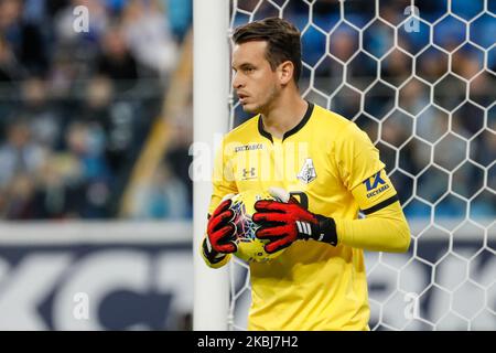 Guilherme von Lokomotiv Moskau im Einsatz während des Spiels der russischen Premier League zwischen dem FC Zenit Saint Petersburg und dem FC Lokomotiv Moskau am 29. Februar 2020 in der Gazprom Arena in Sankt Petersburg, Russland. (Foto von Mike Kireev/NurPhoto) Stockfoto