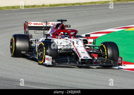 07 RÄIKKÖNEN Kimi (FIN), Alfa Romeo Racing C39, Aktion während der Formel 1 Wintertests auf dem Circuit de Barcelona - Catalunya am 28. Februar 2020 in Barcelona, Spanien. (Foto von Xavier Bonilla/NurPhoto) Stockfoto