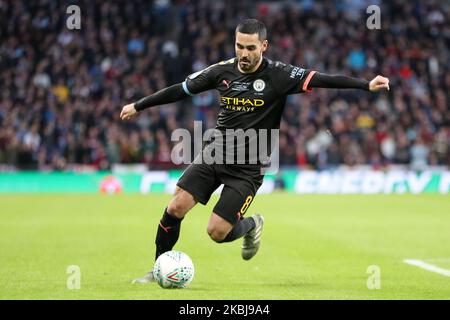 ?Lkay Gundogan (8) von Manchester City während des Carabao Cup Finales zwischen Aston Villa und Manchester City im Wembley Stadium, London am Sonntag, 1.. März 2020. (Foto von Jon Bromley/MI News/NurPhoto) Stockfoto