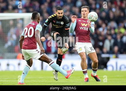 ?Lkay Gundogan (8) von Manchester City während des Carabao Cup Finales zwischen Aston Villa und Manchester City im Wembley Stadium, London am Sonntag, 1.. März 2020. (Foto von Jon Bromley/MI News/NurPhoto) Stockfoto