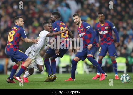 Vinícius Jr während des Liga-Spiels zwischen Real Madrid CF und FC Barcelona im Estadio Santiago Bernabeu am 01. März 2020 in Madrid, Spanien. (Foto von Raddad Jebarah/NurPhoto) Stockfoto