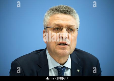 Lothar Wieler, Präsident des Robert Koch-Instituts, informierte auf der Bundepressekonferenz am 2. März 2020 in Berlin über die Ausbreitung des Coronavirus. (Foto von Emmanuele Contini/NurPhoto) Stockfoto