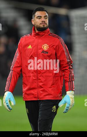 Sergio Romero (22) von Manchester United während des FA Cup-Spiels zwischen Derby County und Manchester United im Pride Park, Derby, am Donnerstag, 5.. März 2020. (Foto von Jon Hobley/MI News/NurPhoto) Stockfoto