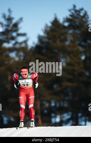 Natalia Nepryaeva tritt am 29. Februar 2020 in Lahti, Finnland, während der 10,0 km langen Langlaufpause der Frauen beim FIS-Langlauf-Weltcup an. (Foto von Antti Yrjonen/NurPhoto) Stockfoto