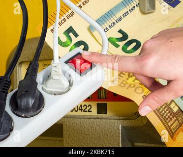 Die Strompreise in Deutschland werden immer teurer Stockfoto