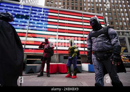 Ein Blick auf das tägliche Leben in New York City inmitten der Covid-19-Pandemie. Die Weltgesundheitsorganisation hat das Coronavirus (COVID-19) am 11.. März zu einer globalen Pandemie erklärt. (Foto von John Nacion/NurPhoto) Stockfoto