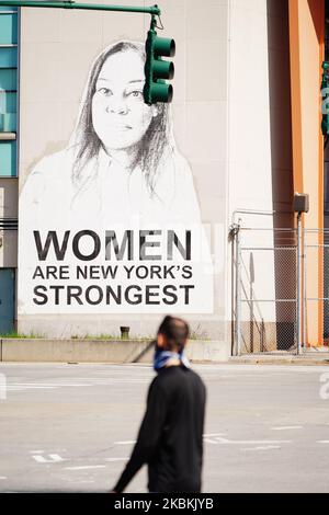 Ein Blick auf Graffiti-Kunst inmitten des Coronavirus-Ausbruchs (COVID-19) am 26. März 2020 in New York City (Foto: John Nacion/NurPhoto) Stockfoto