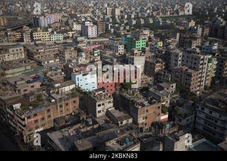 Ein Stadtgebiet wird als verlassen angesehen, nachdem die Behörden am 28. März 2020 in Dhaka, Bangladesch, aufgrund der Bedenken wegen einer Corona-Virus-Pandemie, angeordnet hatten, die Stadt zu schließen. Bangladesch hat laut IEDCR-Vertretern 48 Fälle bestätigt, darunter 5 Todesfälle aufgrund des Corona-Virus (COVID-19). (Foto von Ahmed Salahuddin/NurPhoto) Stockfoto
