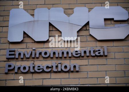 Ein Blick auf das Büro der Umweltschutzbehörde von NYC in Elmhurst, Queens, New York, USA, während der Coronavirus-Pandemie am 12. April 2020. (Foto von John Nacion/NurPhoto) Stockfoto