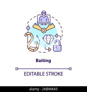 Symbol für das Konzept des Köderangriffs Stock Vektor