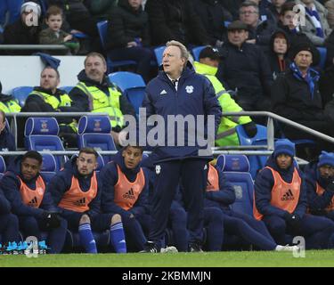 Cardiff City-Manager Neil Warnock während des Premier League-Spiels zwischen Cardiff City und Southampton im Cardiff City Stadium, Cardiff am Samstag, den 8.. Dezember 2018. (Foto von Mark Fletcher/MI News/NurPhoto) Stockfoto