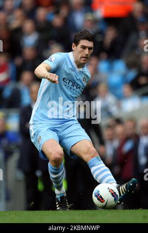 Gareth Barry von Manchester City während des Premier League-Spiels zwischen Manchester City und Everton im Etihad Stadiun, Manchester, am Samstag, 24.. September 2011. (Foto von Eddit Garvey/MI News/NurPhoto) Stockfoto