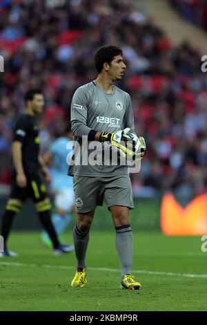 Joel Robles von Wigan während des FA Cup mit Budweiser Final Match zwischen Manchester City und Wigan Athletic am 11. 2013. Mai im Wembley Stadium in London, Großbritannien. (Foto von MI News/NurPhoto) Stockfoto