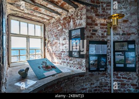 Im Leuchtturm Bengtskär, Kemiönsaari, Finnland Stockfoto