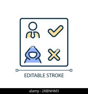 Authentifizierungssicherheit RGB-Farbsymbol Stock Vektor