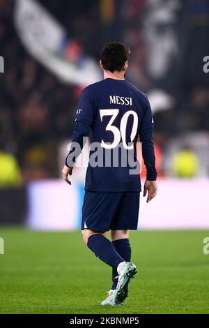 Turin, Italien. 02. November 2022. Lionel Messi vom FC Paris Saint-Germain wird während des UEFA Champions League-Fußballspiels zwischen dem FC Juventus und dem FC Paris Saint-Germain gesehen. Kredit: Nicolò Campo/Alamy Live Nachrichten Stockfoto