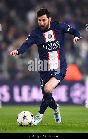 Turin, Italien. 02. November 2022. Lionel Messi vom FC Paris Saint-Germain in Aktion während des UEFA Champions League Fußballspiels zwischen dem FC Juventus und dem FC Paris Saint-Germain. Kredit: Nicolò Campo/Alamy Live Nachrichten Stockfoto