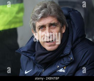 Manchester City Manager Manuel Pellegrini während des Premier League-Spiels zwischen Hull City und Manchester City im KC Stadium, Kingston upon Hull am Samstag, 15.. März 2014 (Foto: Mark Fletcher/MI News/NurPhoto) Stockfoto