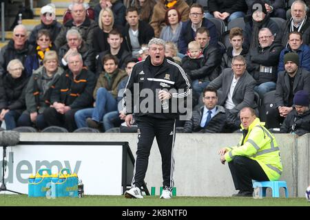 Hull City-Manager Steve Bruce während des Premier League-Spiels zwischen Hull City und Manchester City im KC Stadium, Kingston upon Hull am Samstag, 15.. März 2014 (Foto: Mark Fletcher/MI News/NurPhoto) Stockfoto