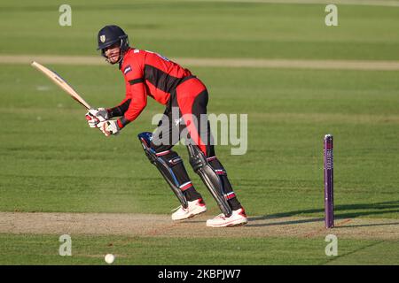 John Hastings von Durham im Kampf während des Spiels der Nat West T20 Blast North Division zwischen Durham und Northamptonshire am Freitag, den 24.. Juli 2014 im Emirates Riverside, Chester le Street (Foto: Mark Fletcher/MI News/NurPhoto) Stockfoto