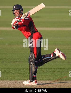 John Hastings von Durham im Kampf während des Spiels der Nat West T20 Blast North Division zwischen Durham und Northamptonshire am Freitag, den 24.. Juli 2014 im Emirates Riverside, Chester le Street (Foto: Mark Fletcher/MI News/NurPhoto) Stockfoto