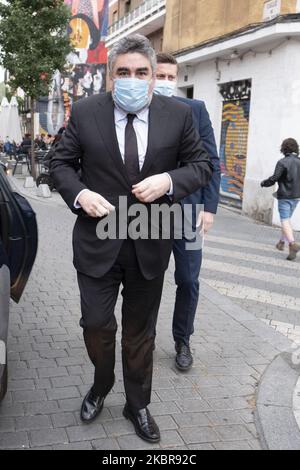 Kulturminister José Manuel Rodríguez Uribes bei der Wiedereröffnung des Kinos „Doré“ nach der Covid-19 in Madrid, 16. Juni 2020, Spanien. (Foto von Oscar Gonzalez/NurPhoto) Stockfoto