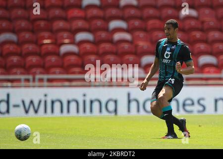 Ben Cabango von Swansea City während des Sky Bet Championship-Spiels zwischen Middlesbrough und Swansea City am 20. Juni 2020 im Riverside Stadium, Middlesbrough, England. (Foto von Mark Fletcher/MI News/NurPhoto) Stockfoto