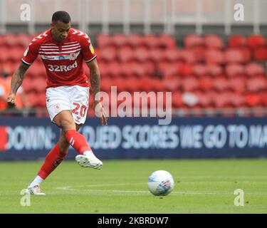 Lukas Nmecha von Middlesbrough während des Sky Bet Championship-Spiels zwischen Middlesbrough und Swansea City am 20. Juni 2020 im Riverside Stadium, Middlesbrough, England. (Foto von Mark Fletcher/MI News/NurPhoto) Stockfoto