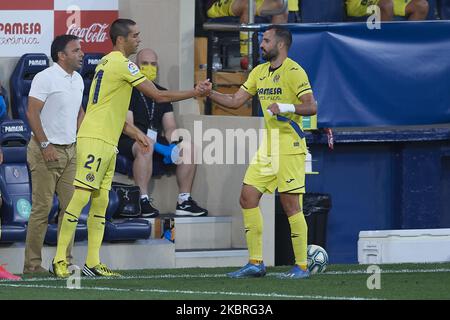 Bruno Soriano von Villarreal während des Liga-Spiels zwischen dem FC Villarreal und dem FC Sevilla im Estadio de la Ceramica am 22. Juni 2020 in Villareal, Spanien. (Foto von Jose Breton/Pics Action/NurPhoto) Stockfoto