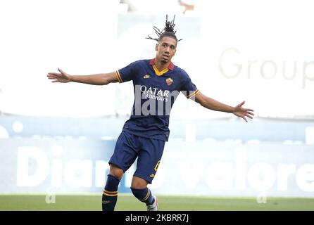 Chris Smalling von AS Roma während des Serie A-Spiels zwischen AC Mailand und AS Roma im Stadio Giuseppe Meazza am 28. Juni 2020 in Mailand, Italien. (Foto von Giuseppe Cottini/NurPhoto) Stockfoto