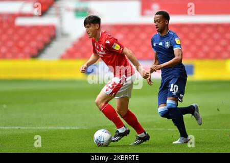 Joe Lolley (23) aus Nottingham Forest während des Sky Bet Championship-Spiels zwischen Nottingham Forest und Huddersfield Town am City Ground, Nottingham, England, am 28. Juni 2020. (Foto von Jon Hobley/MI News/NurPhoto) Stockfoto