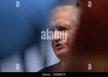 Ein ehemaliger stellvertretender Ministerpräsident Jaroslaw Gowin während einer Pressekonferenz vor einer Konferenz über die Auswirkungen der CODIV-19 auf den Bausektor, die vom Lukasiewicz Research Network in Krakau organisiert wurde. Am Montag, den 29. Juni 2020, in Krakau, Woiwodschaft Kleinpolen, Polen. (Foto von Artur Widak/NurPhoto) Stockfoto