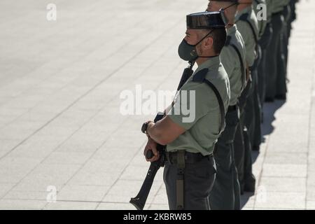 Beamte der Guardia Civil nehmen an der Zeremonie zur Einweihung der neuen Direktoren der Guardia Civil, Madrid, Teil. 29. Juni 2020 Spanien (Foto von Oscar Gonzalez/NurPhoto) Stockfoto