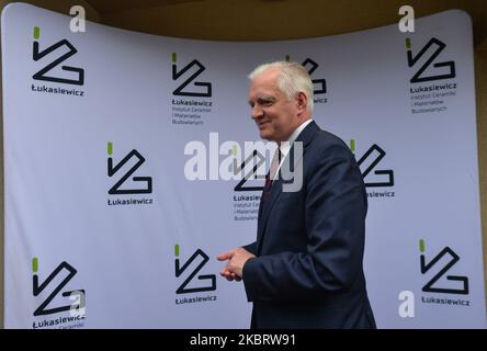 Ein ehemaliger stellvertretender Ministerpräsident Jaroslaw Gowin während einer Pressekonferenz vor einer Konferenz über die Auswirkungen der CODIV-19 auf den Bausektor, die vom Lukasiewicz Research Network in Krakau organisiert wurde. Am Montag, den 29. Juni 2020, in Krakau, Woiwodschaft Kleinpolen, Polen. (Foto von Artur Widak/NurPhoto) Stockfoto