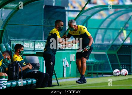 Ruben Amorim von Sporting CP während des Liga NOS-Spiels zwischen Sporting CP und CD Santa Clara am 10. Juli 2020 im Estadio de Alvalade in Lissabon, Portugal. (Foto von Paulo Nascimento/NurPhoto) Stockfoto