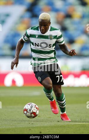 Jovane Cabral von Sporting in Aktion während des Fußballspiels der Portugiesischen Liga zwischen Sporting CP und Santa Clara am 10. Juli 2020 in Lissabon. (Foto von Carlos Palma/NurPhoto) Stockfoto