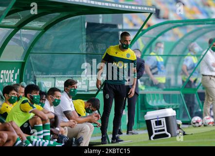 Ruben Amorim von Sporting CP während des Liga NOS-Spiels zwischen Sporting CP und CD Santa Clara am 10. Juli 2020 im Estadio de Alvalade in Lissabon, Portugal. (Foto von Paulo Nascimento/NurPhoto) Stockfoto