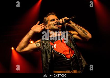 Piero Pel von Litfiba spielt live im Alcatraz in Mailand, Italien, am 22 2015. April (Foto: Mairo Cinquetti/NurPhoto) Stockfoto