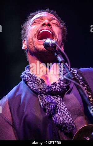 Gary Dourdan, besser bekannt für die Darstellung von Warrick Brown in der Fernsehserie CSI: Crime Scene Investigation, tritt am 22 2015. Mai live in Mailand auf (Foto: Mairo Cinquetti/NurPhoto) Stockfoto