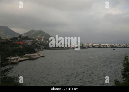 Monsun Wolken am Himmel, in Ajmer, Rajasthan, Indien am 12. Juli 2020. (Foto von Himanshu Sharma/NurPhoto) Stockfoto