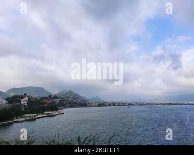 Monsun Wolken am Himmel, in Ajmer, Rajasthan, Indien am 12. Juli 2020. (Foto von Himanshu Sharma/NurPhoto) Stockfoto